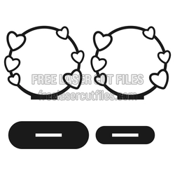 Heart Photo Frame Laser Cut Design, Ready to Cut Love Gift