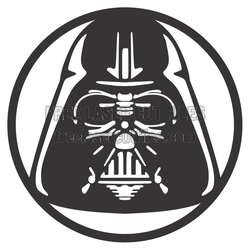 Darth Vader Style Helmet Laser Cut Clock Face Design