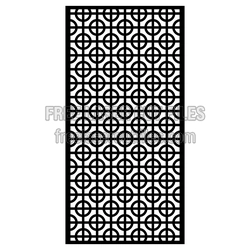 Decorative Geometric Door Panel Screen Template