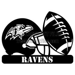 Ravens Football Helmet Laser Cut SVG Free Download