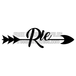 Rie Arrow Sign Free Laser Cut Design for DIY Decor