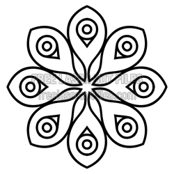 Sacred Floral Mandala Laser Cut Pattern, Ready to Cut