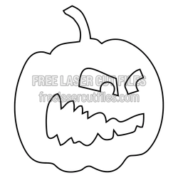 Scary Jack O'Lantern Pumpkin Laser Cut File