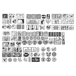 52 Decorative Laser-Cut Stencils Bundle, Ready to Cut