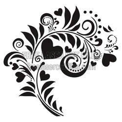 Decorative Heart Floral Swirl Laser Cut Design