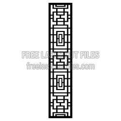 Decorative Geometric Screen Panel Pattern, Laser Ready