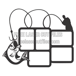 Fishing Photo Frame Design with Multiple Cutout Openings