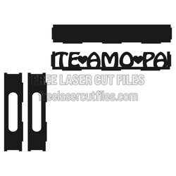 Free Team Dad Box Sign Laser Cut File, Ready to Cut