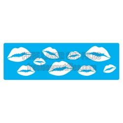 Lip Print Stencil Set for Laser Cutting and Craft Projects