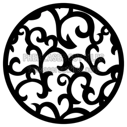 Ornamental Round Screen Panel Laser Cut Design