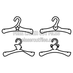 Baby Hanger Laser Cut Design with Cute Cutout Details