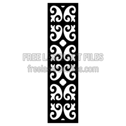 Decorative Door Screen Pattern for Laser Cutting