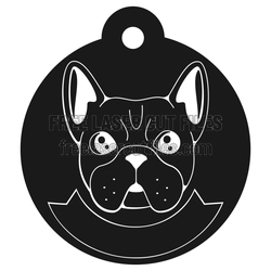 French Bulldog Ornament Laser Cut File, Ready to Cut