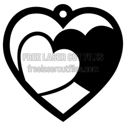Heart Ornament Design for Valentine's Day Laser Cutting