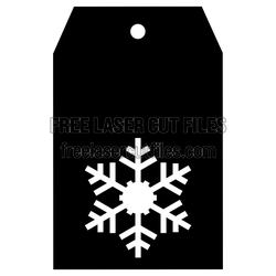 Snowflake Gift Tag Ornament Free Laser Cut File