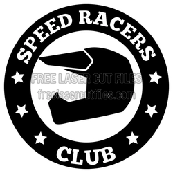 Speed Racers Club Motorcycle Sign Ready to Cut