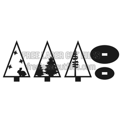 Christmas Tree Layered Laser Cut File, Ready to Cut