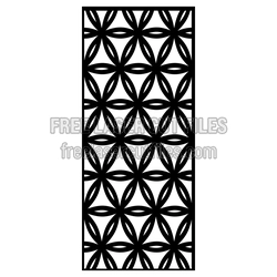 Geometric Floral Decorative Screen Panel, Laser Ready