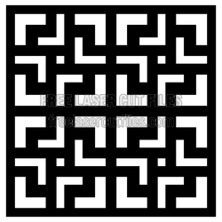 Geometric Maze Screen Pattern Laser Cut Panel