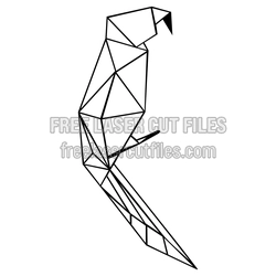 Geometric Parrot Polygon Laser Cut File