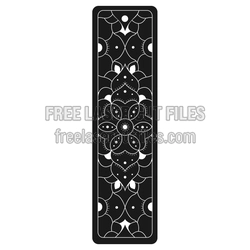 Ornamental Floral Bookmark Laser Cut File, Ready to Cut