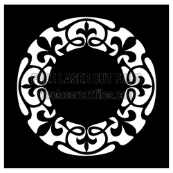 Ornamental Round Screen Panel Laser Cut File, Ready to Cut