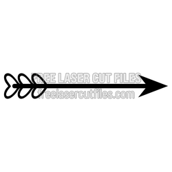Decorative Arrow Sign Design, Ready to Cut Laser File