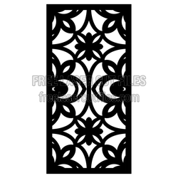 Decorative Floral Door Screen Pattern Ready to Cut