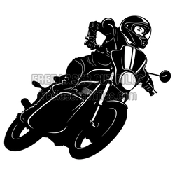 Sport Motorcycle Rider Silhouette Laser Cut Design
