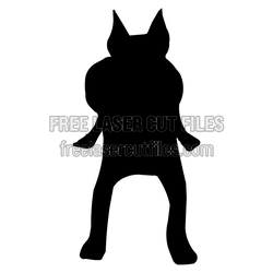 Standing Dog Silhouette Laser Cut File, Ready to Cut