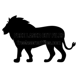 Standing Lion Silhouette Laser Cut File for DIY Decor