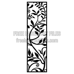 Decorative Floral Panel Pattern for Laser Cutting