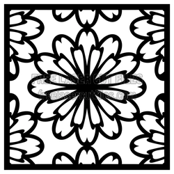 Decorative Floral Panel Pattern for Laser Cutting and Craft Use