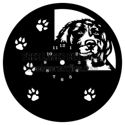 Dog Wall Clock Laser Cut Design, Ready to Cut File