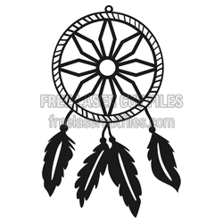 Dream Catcher Laser Cut File with Feather Dangles