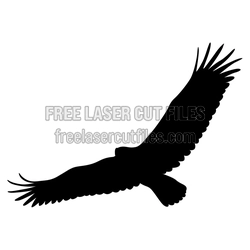 Flying Eagle Silhouette Free Laser Cut File