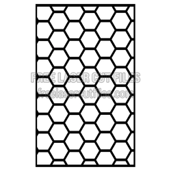 Hexagon Decorative Panel Template for Laser Cutting