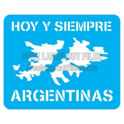 Hoy y Siempre Argentinas Stencil Sign, Ready to Cut