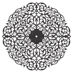 Ornamental Round Clock Face Laser Cut File
