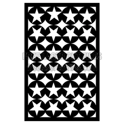 Star Pattern Decorative Panel Laser Cut Template