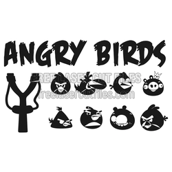 Angry Birds Character Set Laser Cut File, Ready to Cut