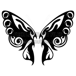 Ornamental Butterfly Laser Cut Design Ready to Cut