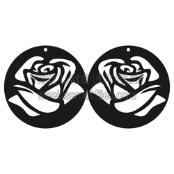 Rose Earrings Laser Cut Design, Romantic Valentine Jewelry