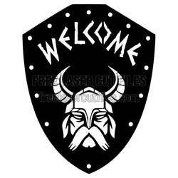 Viking Welcome Sign Laser Cut File for CNC and Decor