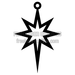 Christmas Star Ornament Laser Cut File for Tree Decor