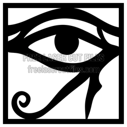 Eye of Horus Laser Cut Template, Free DXF Vector Design