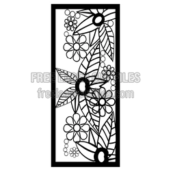 Floral Decorative Door Panel Laser Cut Pattern