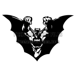 Flying Bat Silhouette Laser Cut File for DIY Decor