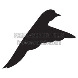 Flying Bird Silhouette Ready to Cut Laser Design