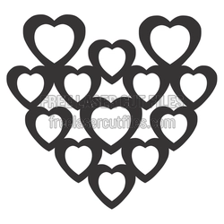 Interlocking Heart Frame Set for Laser Cut Decor